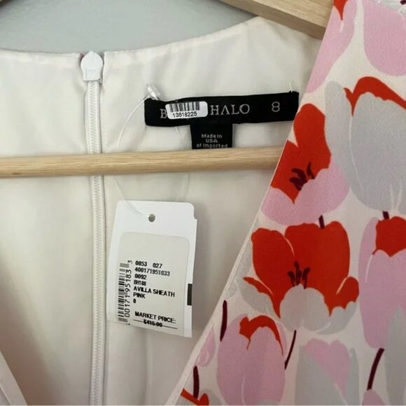 BLACK HALO Avilla Floral Sheath Dress in Pink & Red Women’s SIZE 8 & 10 - Picture 9 of 13